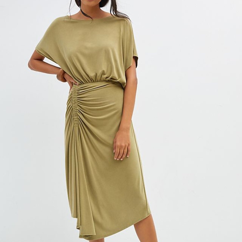 ISO Anthropologie Maeve Ruched Maxi Dress